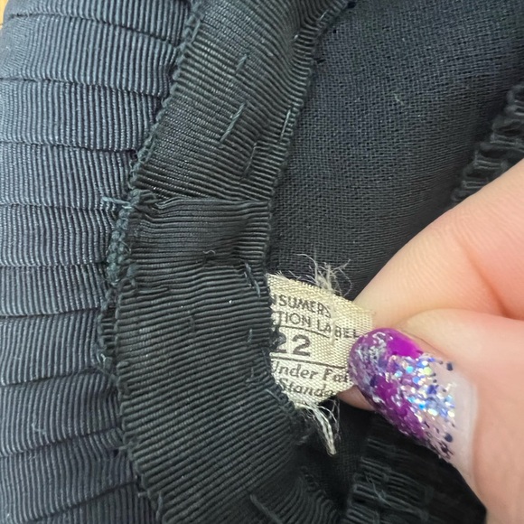 1940’s Vintage Black Faille Rhinestone Butterfly Women's Tilt Beret Cocktail Hat - Picture 12 of 16